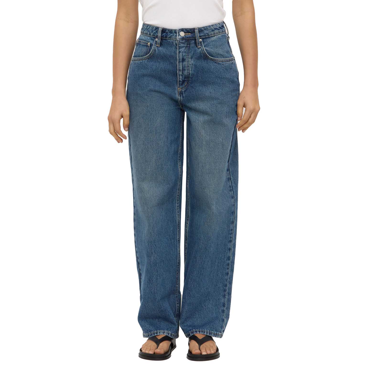Assembly Label Oversized High Rise Jean Dark Indigo Fade
